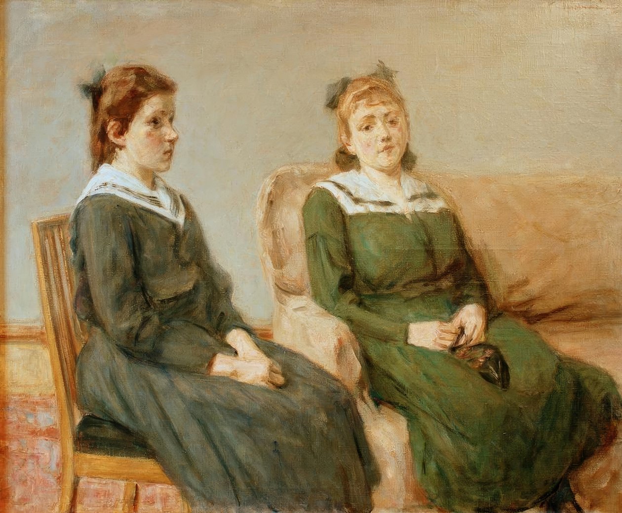 Portret Córek Skórzanych autorstwa Max Liebermann