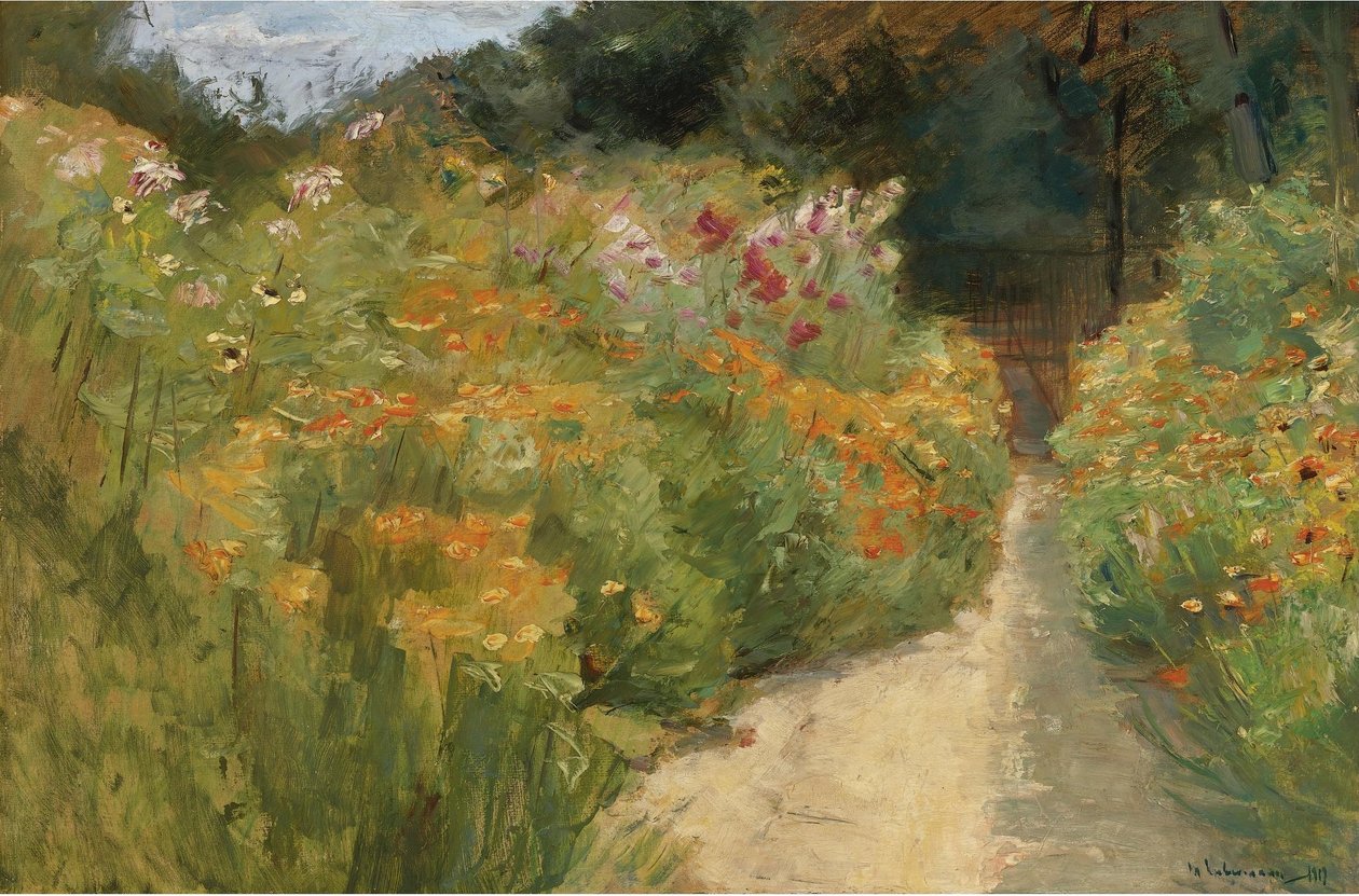 Krzewy kwitnące w ogrodzie Wannsee autorstwa Max Liebermann