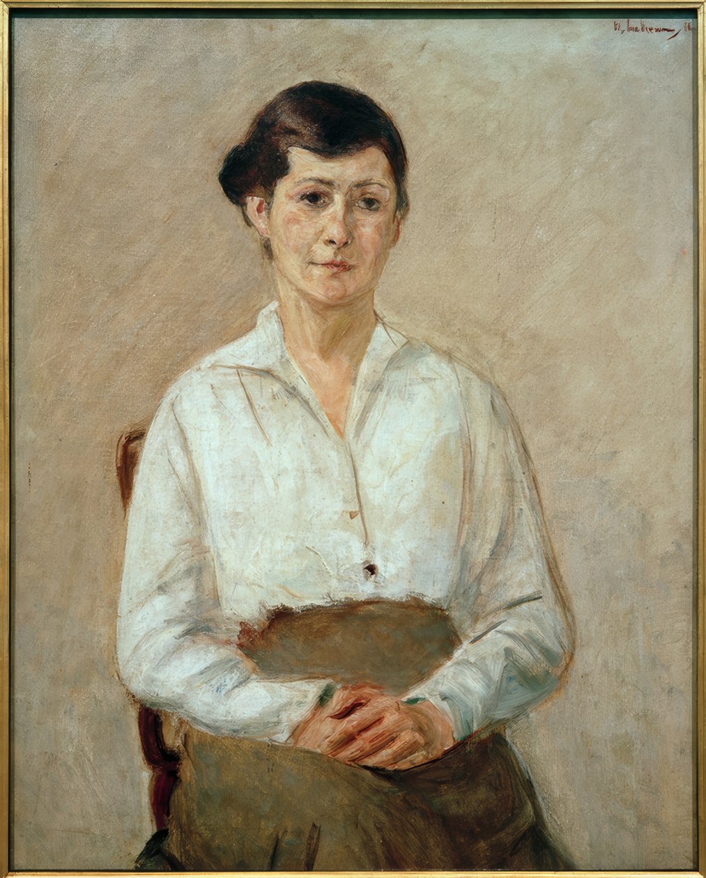 Córka artysty w półpostaci, siedząca en face autorstwa Max Liebermann