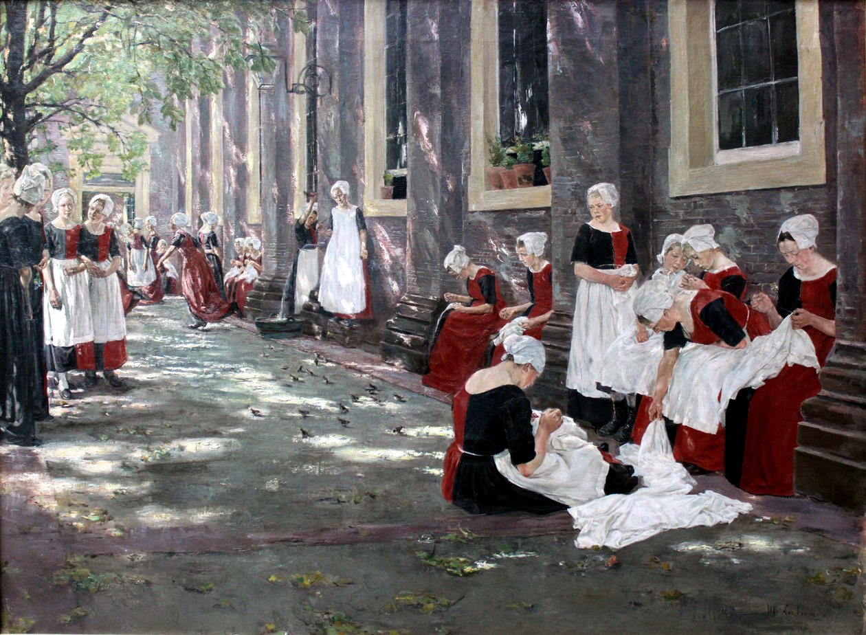 Okres wolny w sierocińcu w Amsterdamie autorstwa Max Liebermann