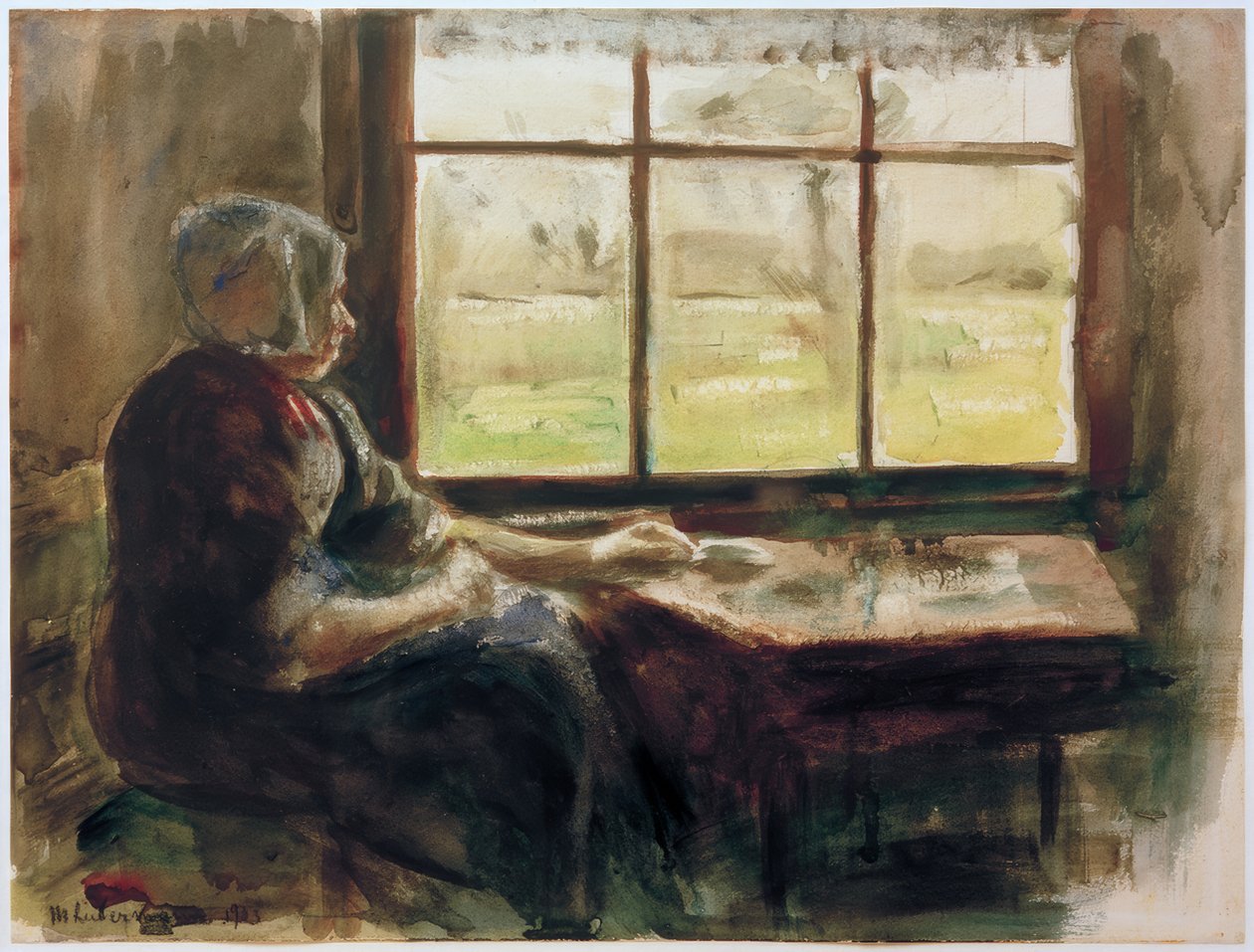 M.Liebermann, Holenderka przy oknie autorstwa Max Liebermann