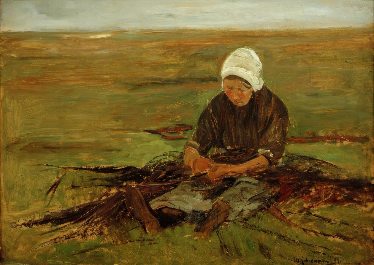 Max Liebermann, siedząca kobieta z przodu autorstwa Max Liebermann