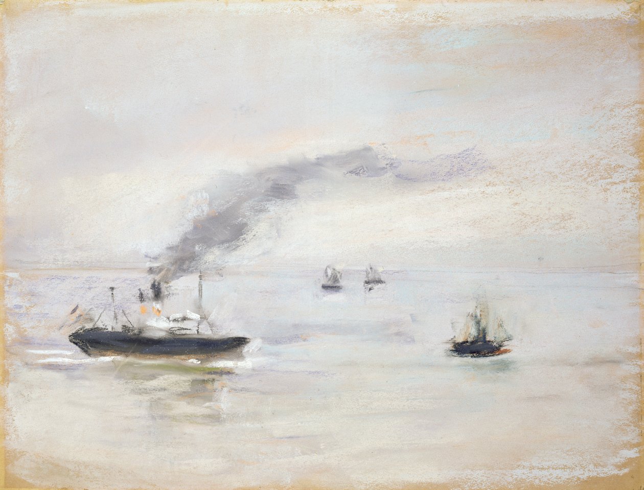 Deszczowa atmosfera nad Łabą, 1903 (pastel na papierze) autorstwa Max Liebermann