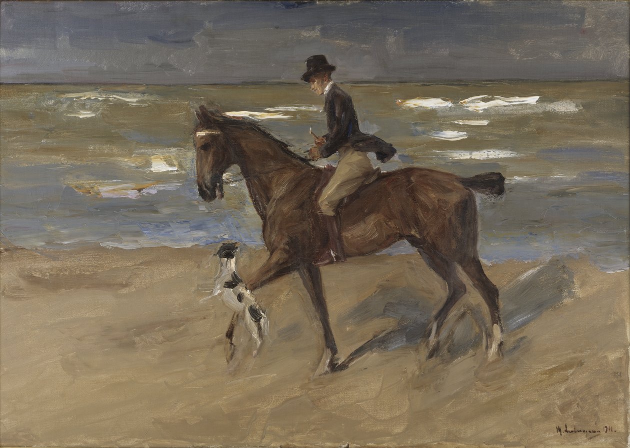 Jeździec na plaży, 1911 autorstwa Max Liebermann