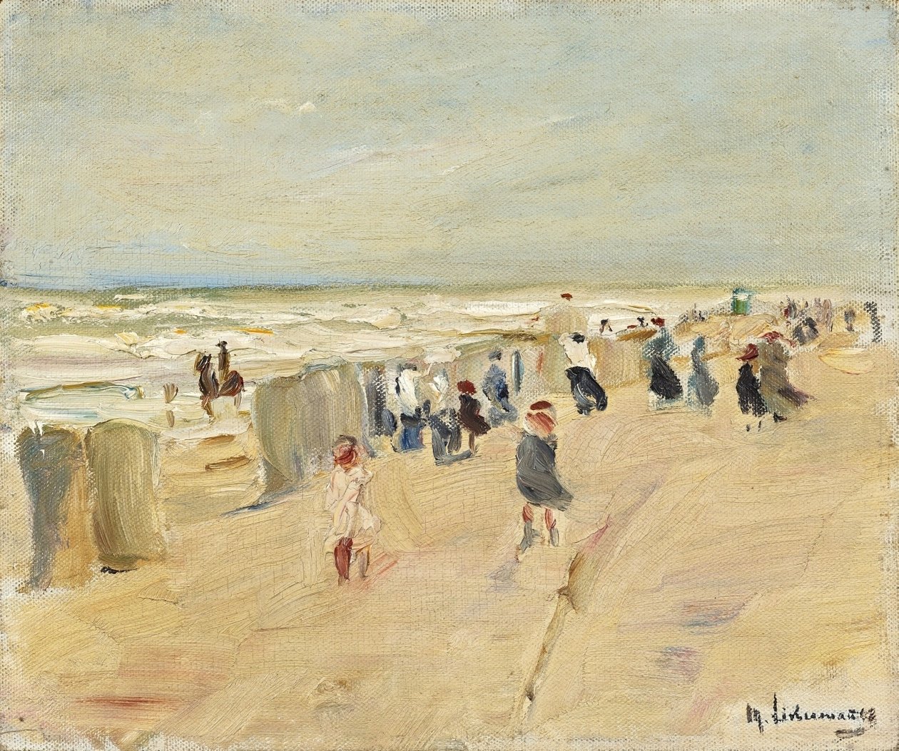 Plaża w Noordwijk podczas burzy autorstwa Max Liebermann