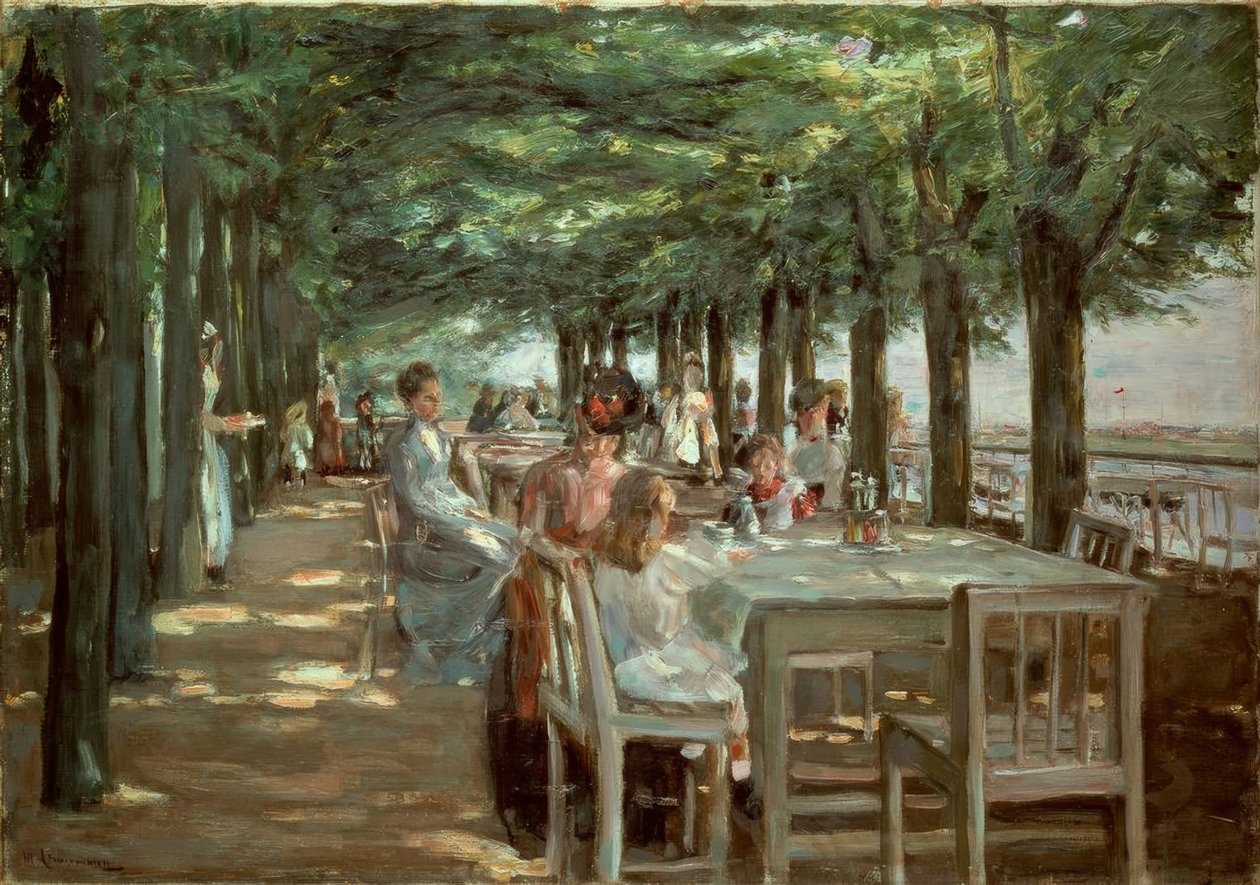 Taras w restauracji Jacob w Nienstedten nad Łabą autorstwa Max Liebermann