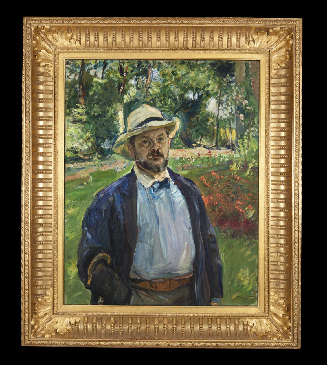 Autoportret w ogrodzie w Godramstein, 1910 autorstwa Max Slevogt