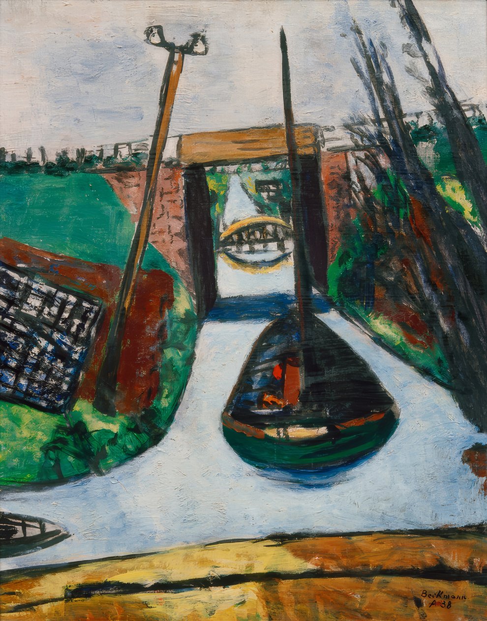 Przy zaporze (Holandia). Kanał w Holandii autorstwa Max Beckmann