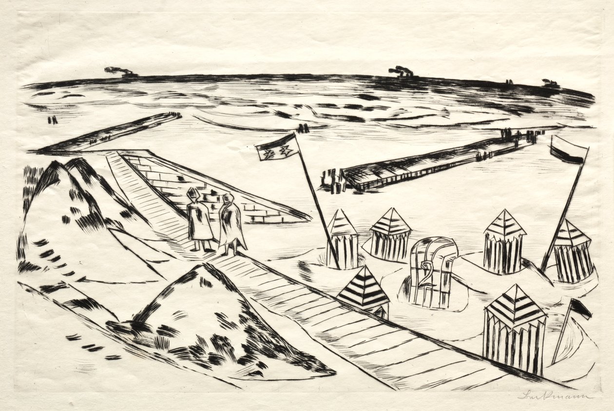 Plaża autorstwa Max Beckmann