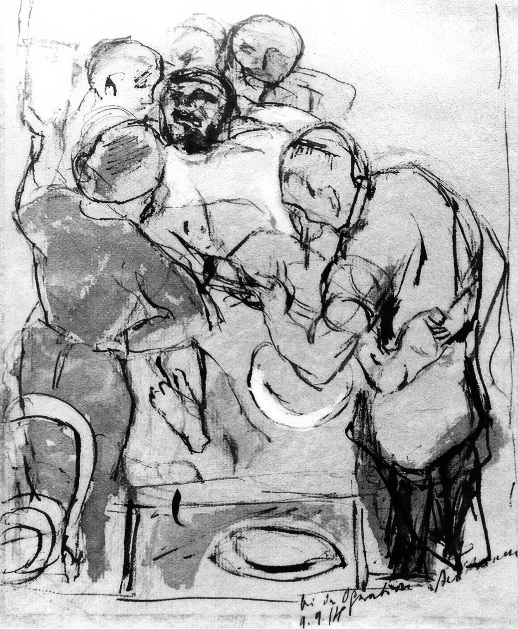 Podczas pracy autorstwa Max Beckmann