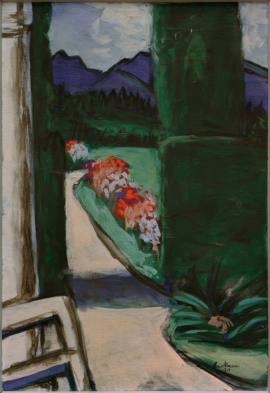 Widok z pawilonu. Ohlstadt autorstwa Max Beckmann