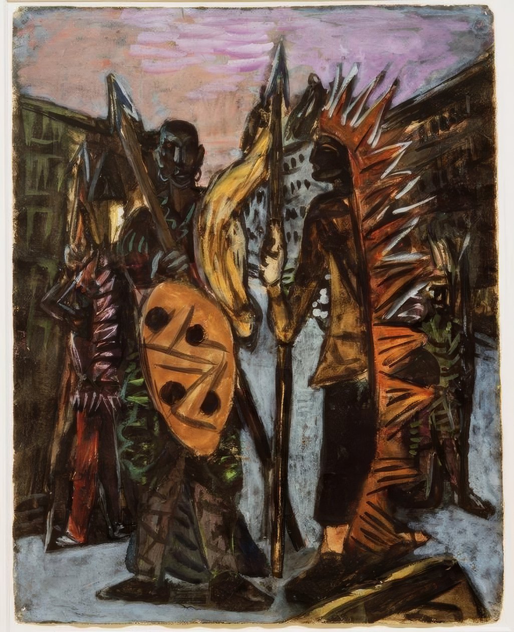 Chłopcy grający w Indian autorstwa Max Beckmann
