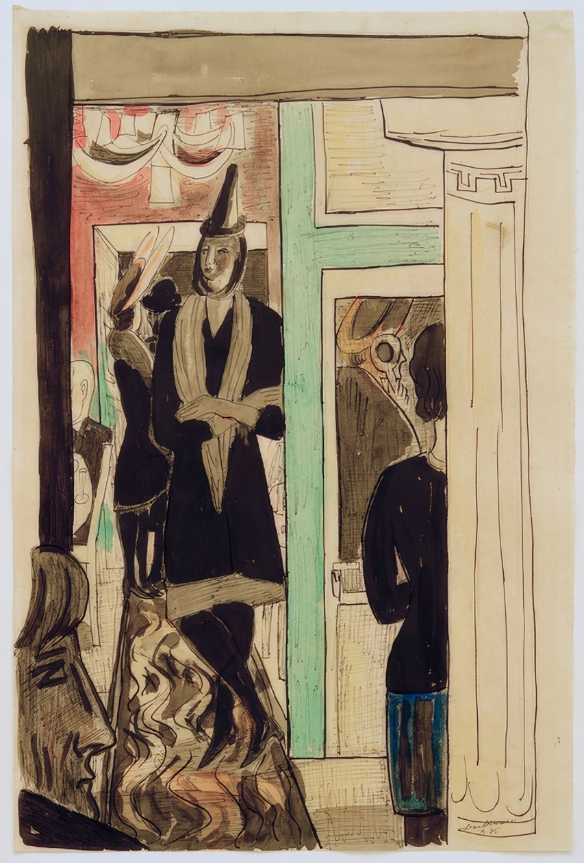 Kawiarnia (telefon) autorstwa Max Beckmann