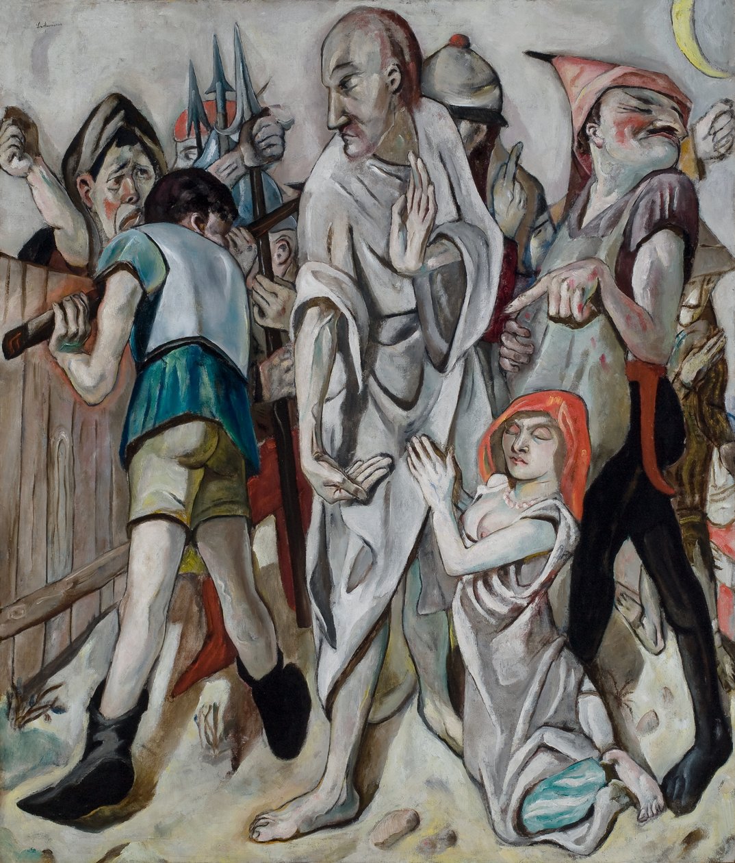Chrystus i kobieta cudzołożna autorstwa Max Beckmann