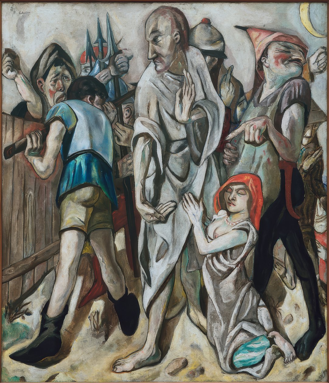 Chrystus i cudzołożnica autorstwa Max Beckmann