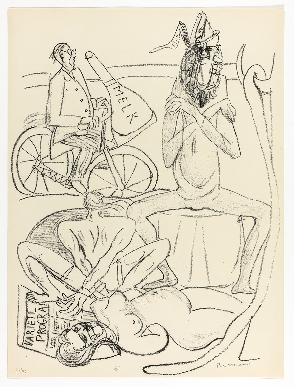 Cyrk, płyta 12 z Day and Dream autorstwa Max Beckmann