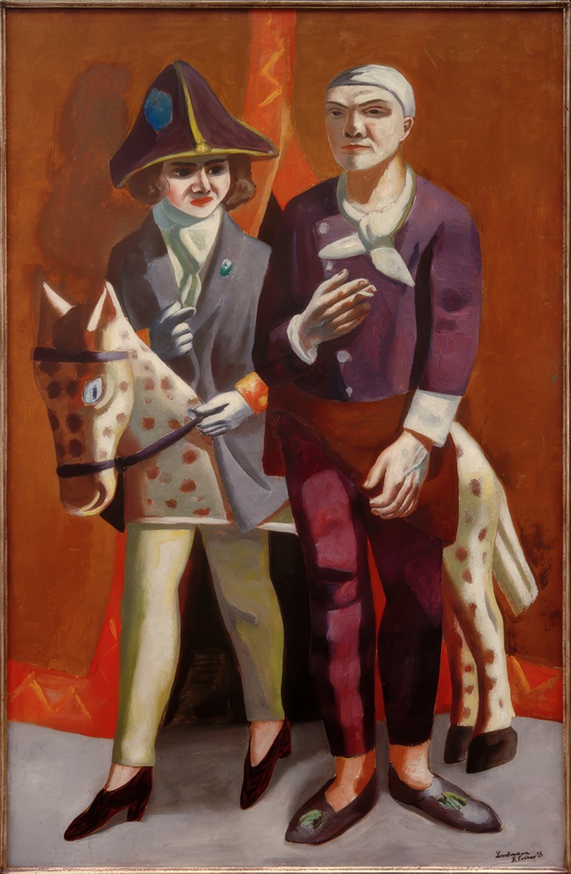 Karnawałowy portret podwójny autorstwa Max Beckmann