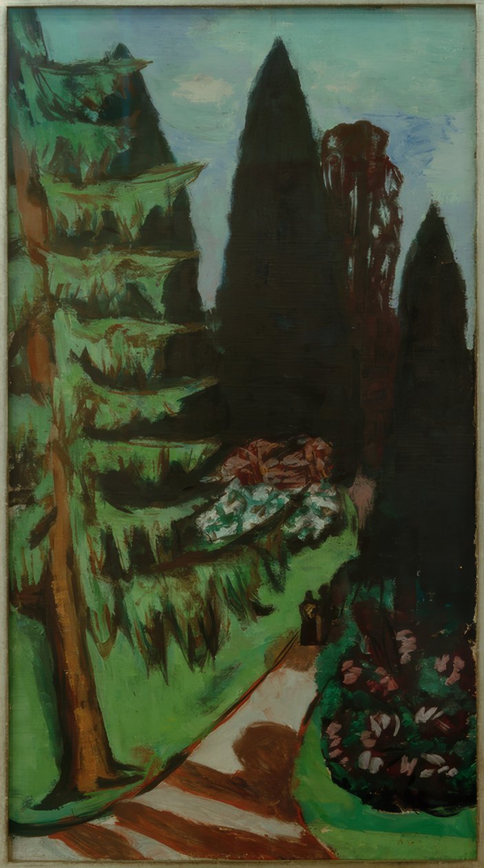 Eyckenstein-Zypressen autorstwa Max Beckmann