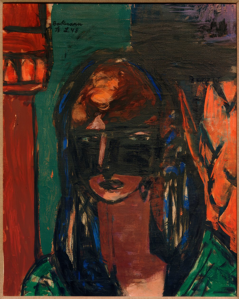 Kobieta w masce autorstwa Max Beckmann