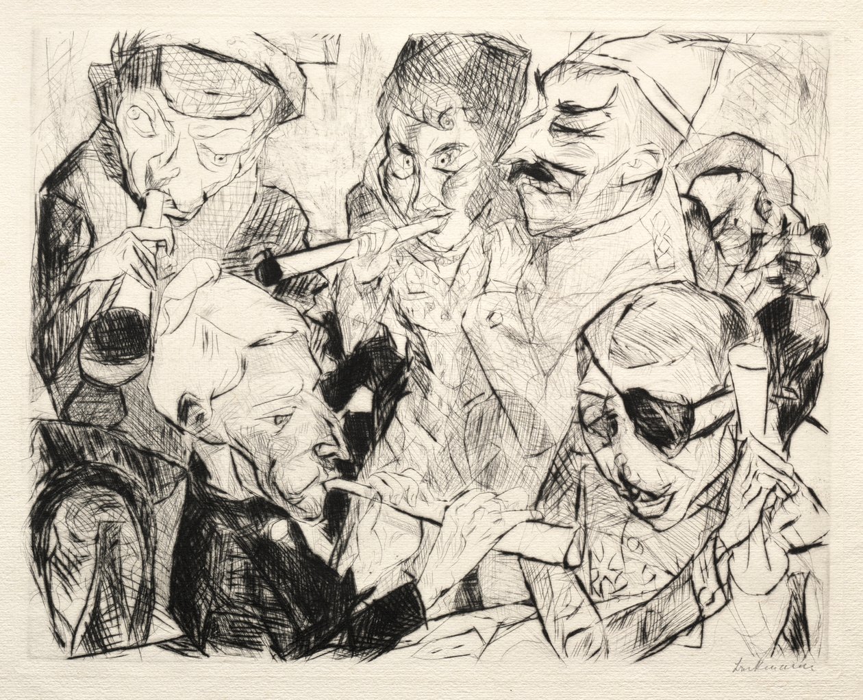 Szczęśliwego Nowego Roku 1917 autorstwa Max Beckmann