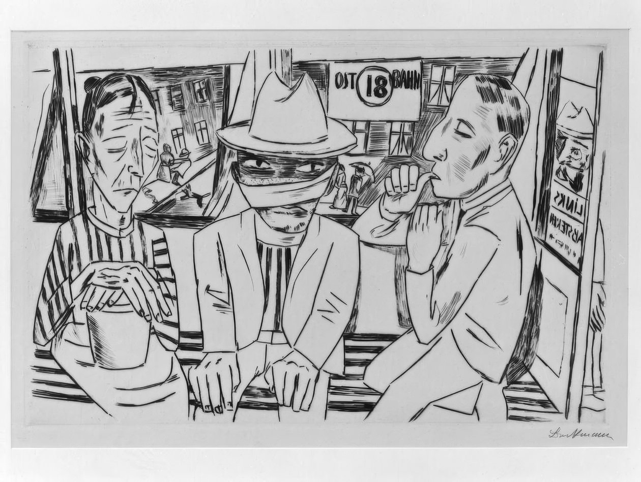 W tramwaju autorstwa Max Beckmann
