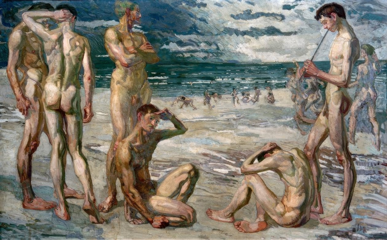 Młodzi mężczyźni nad morzem autorstwa Max Beckmann