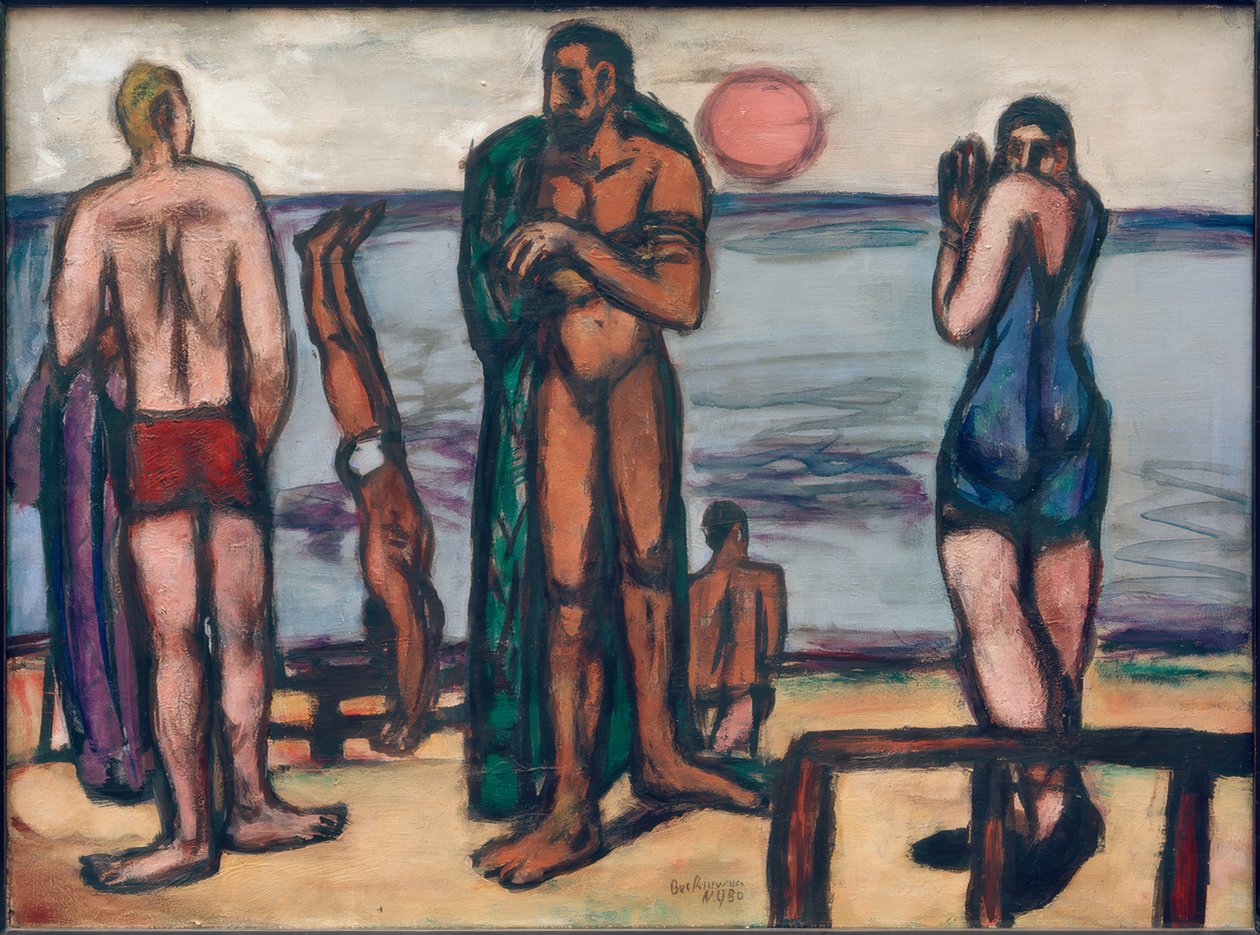 Mały obrazek z kąpiącymi się autorstwa Max Beckmann