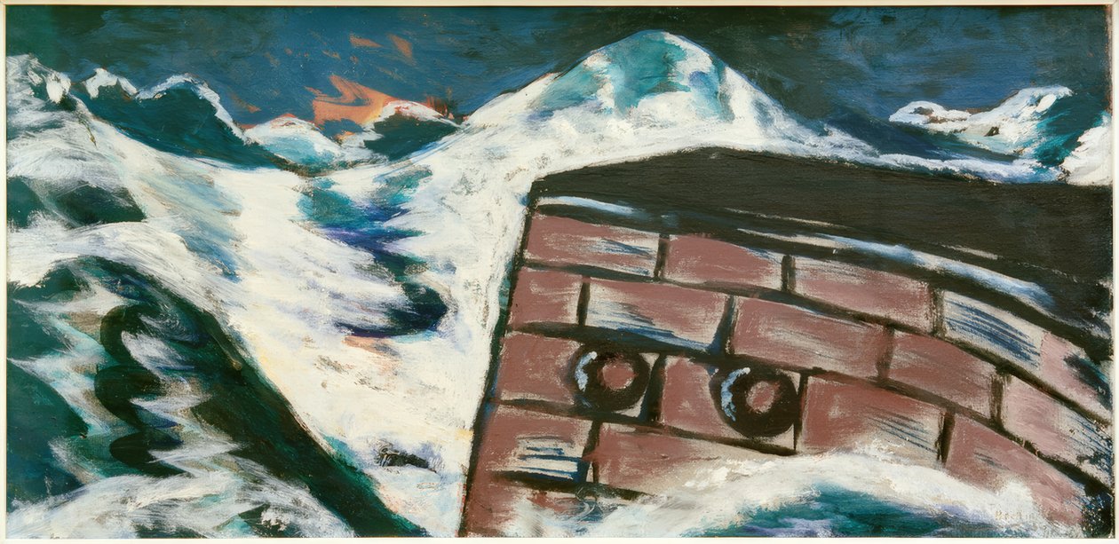 Lądowanie na nabrzeżu podczas burzy autorstwa Max Beckmann