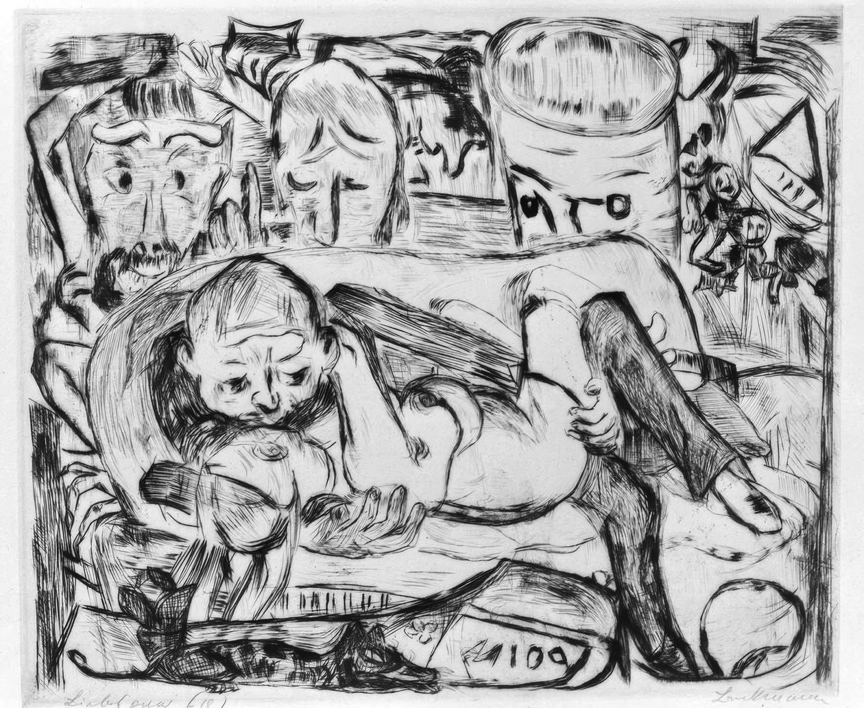 Kochankowie II autorstwa Max Beckmann