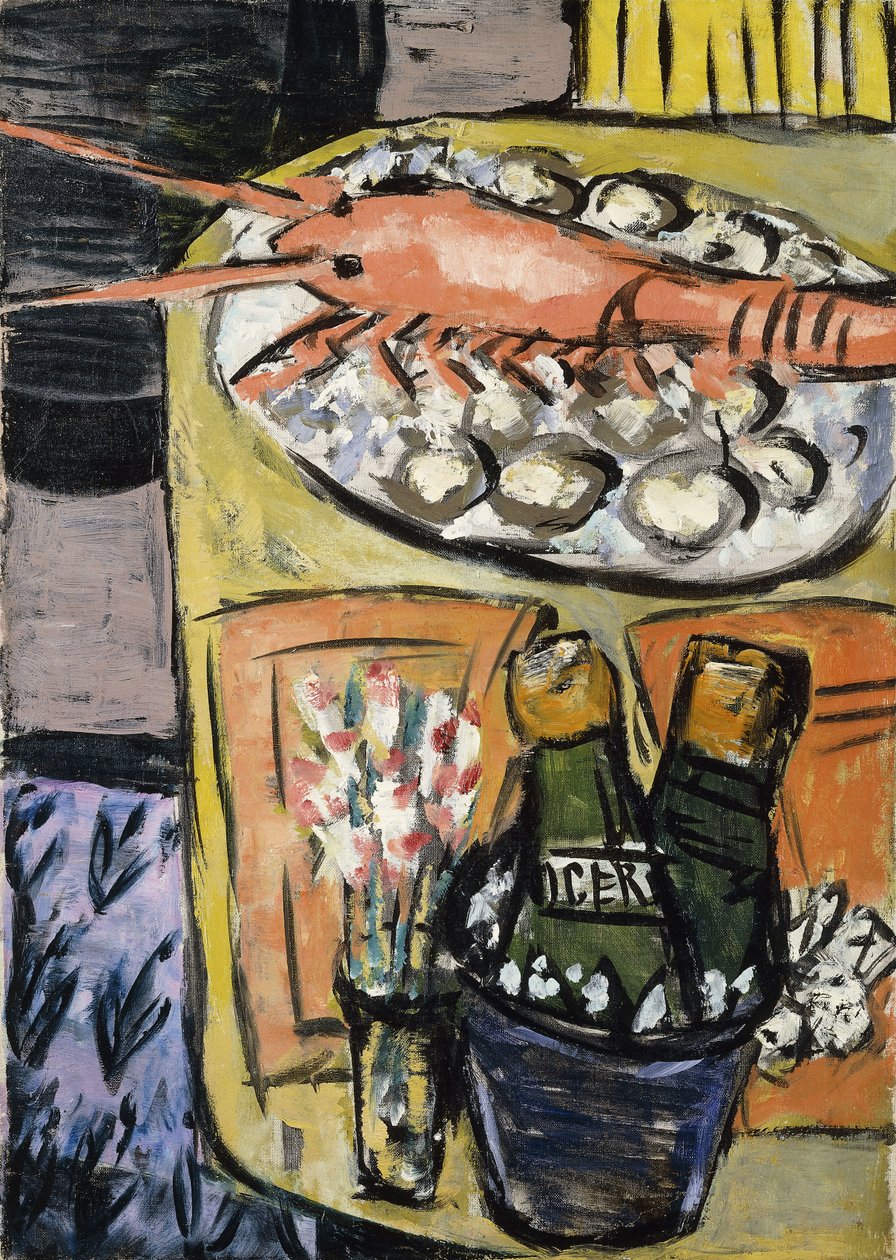 Homar martwa natura; Hummerstilleben autorstwa Max Beckmann