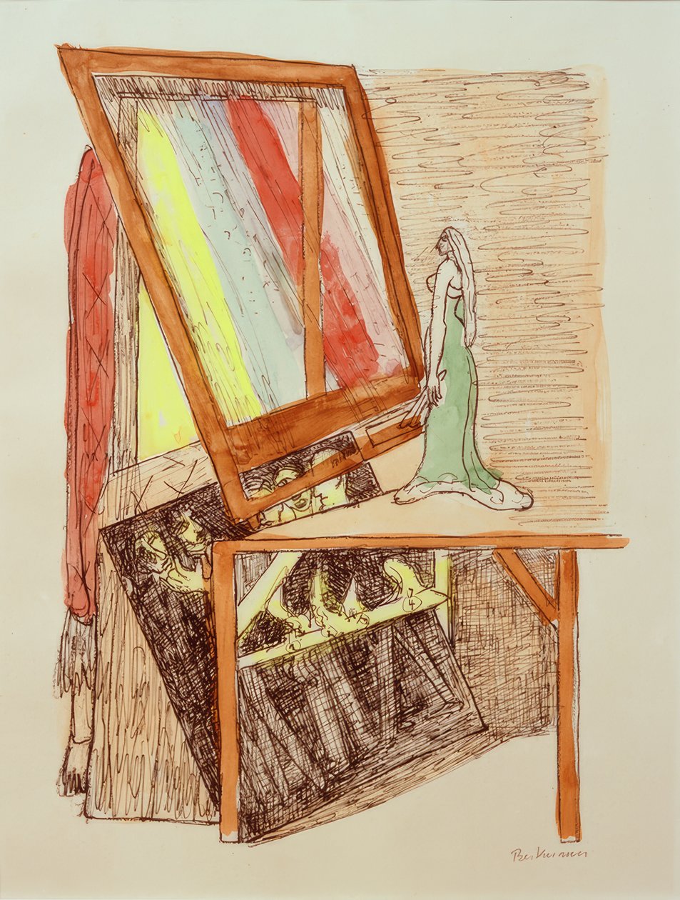 MAGIC MIRROR (Magiczne lustro) autorstwa Max Beckmann