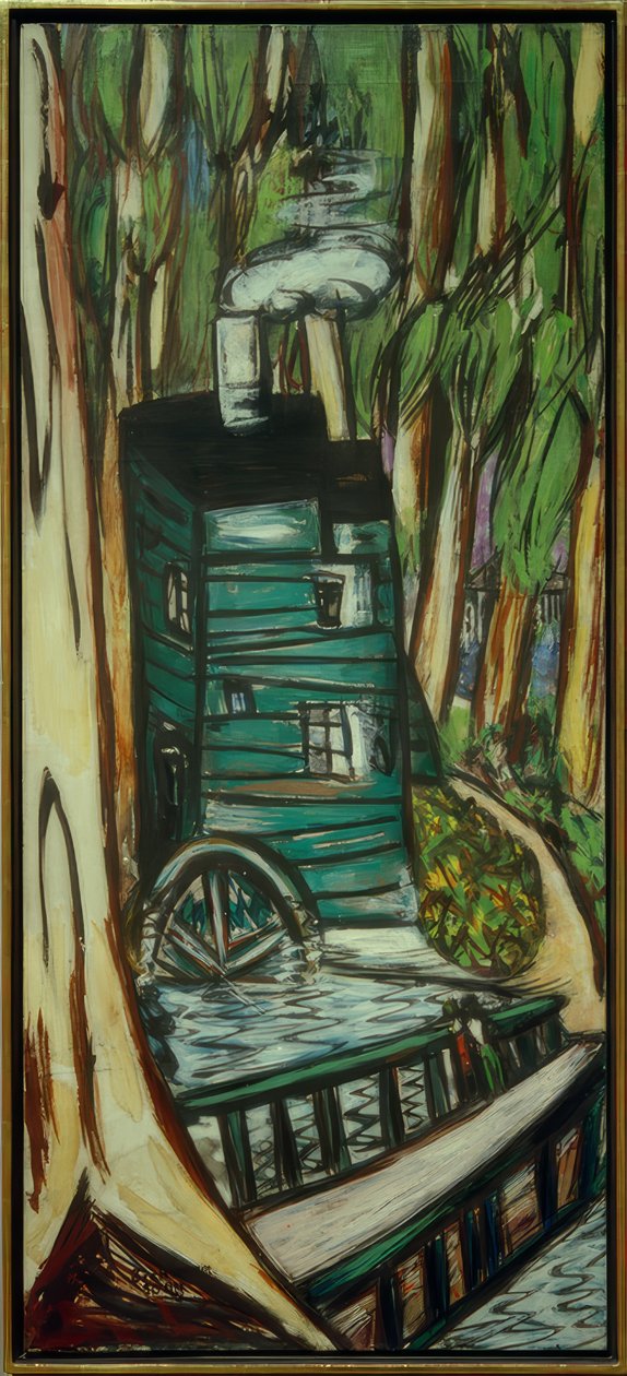 Młyn w Lesie Eukaliptusowym (Mills College) autorstwa Max Beckmann