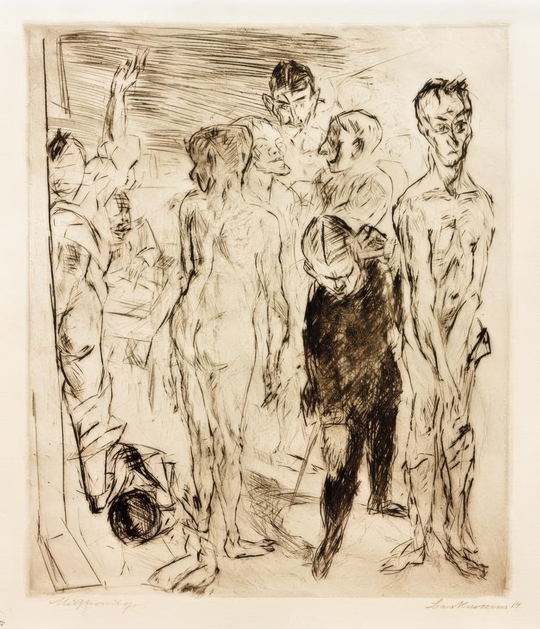 Mustering autorstwa Max Beckmann