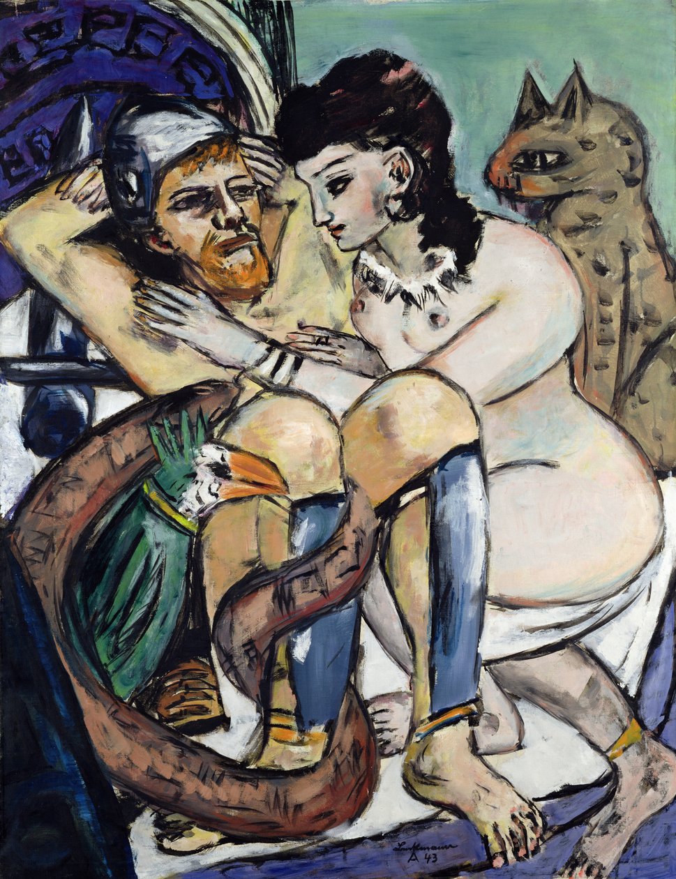 Odyseusz i Kalipso autorstwa Max Beckmann