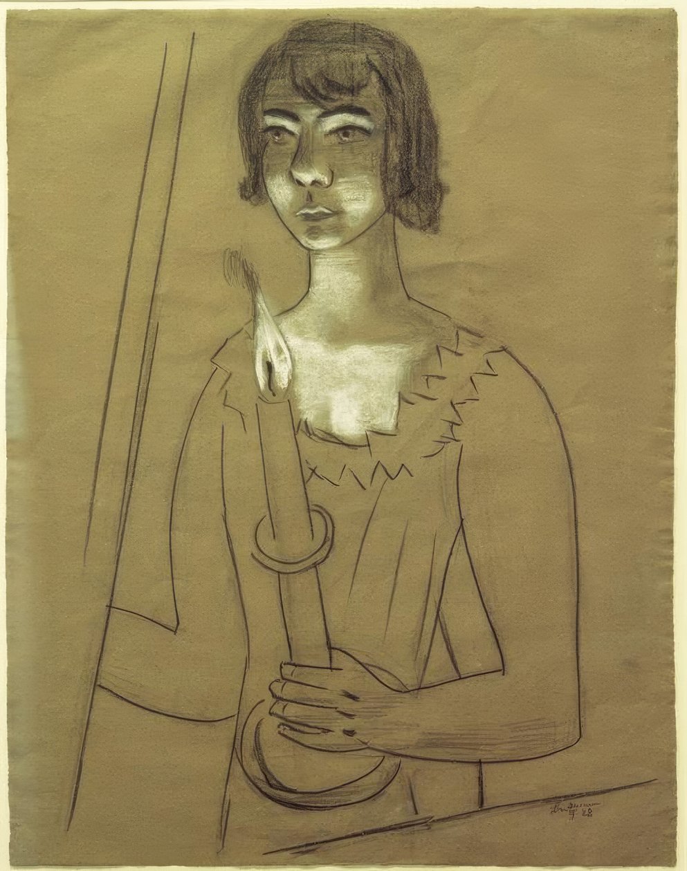 Quappi z świeczką autorstwa Max Beckmann