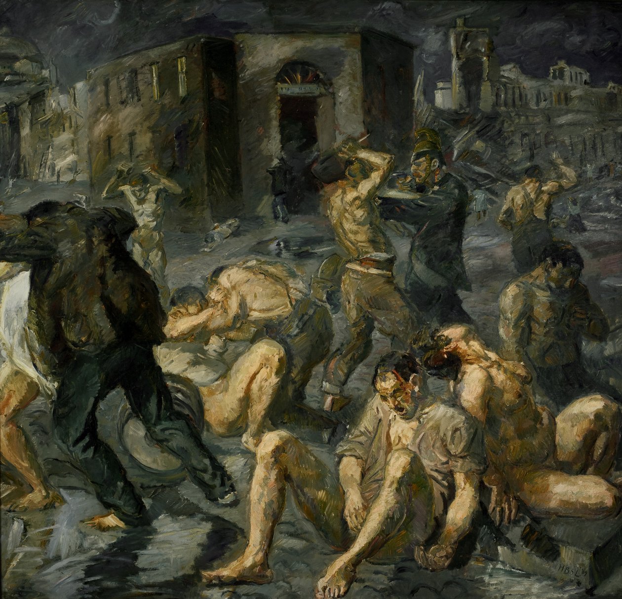 Scena ze zniszczenia Mesyny autorstwa Max Beckmann
