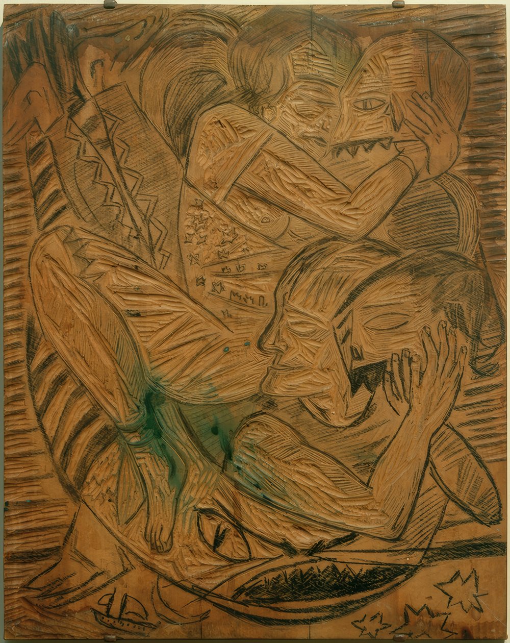 Autoportret z Naillą jako cyrkowcami autorstwa Max Beckmann