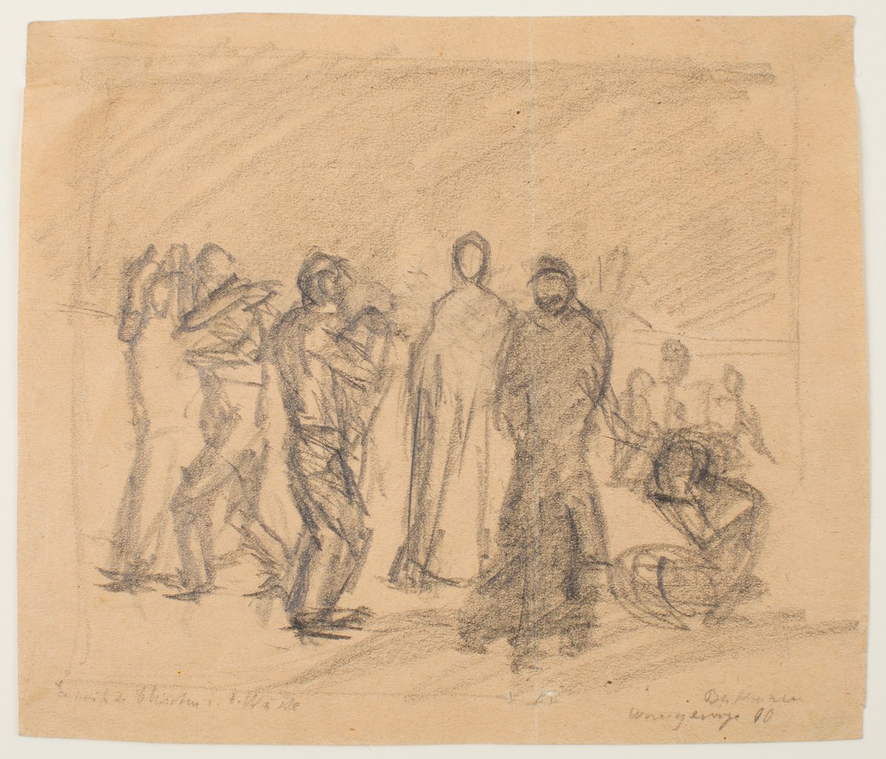 Szkic do Chrystusa na pustyni autorstwa Max Beckmann
