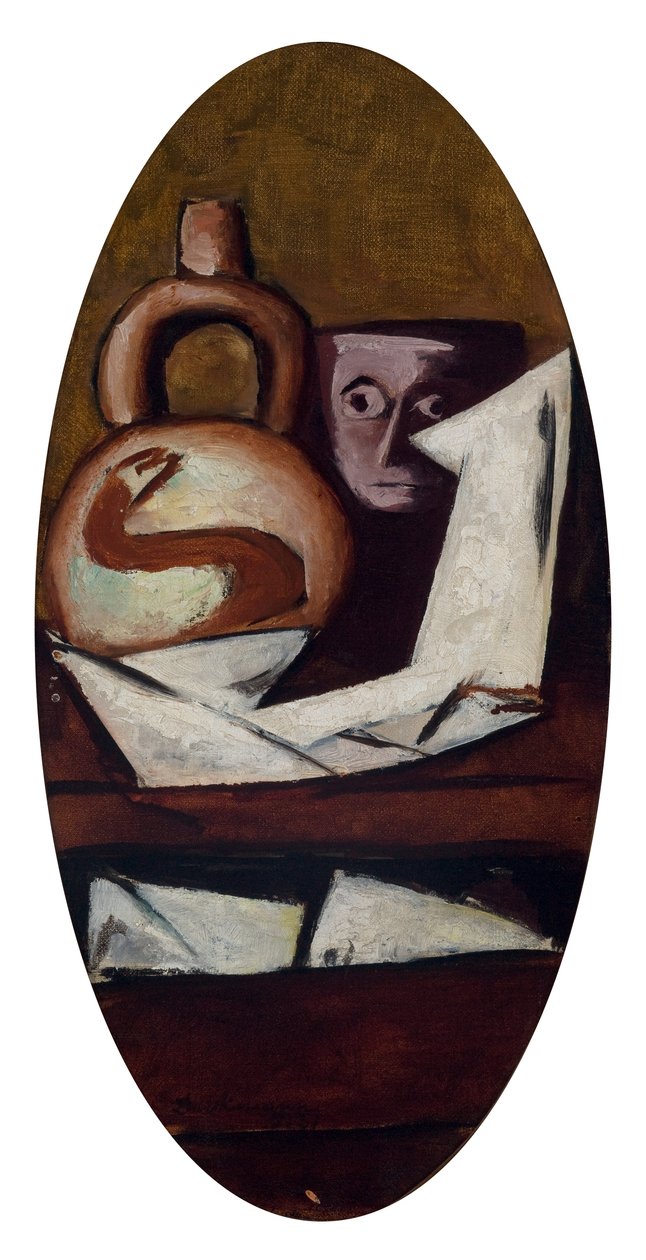 Martwa natura z meksykańską postacią autorstwa Max Beckmann