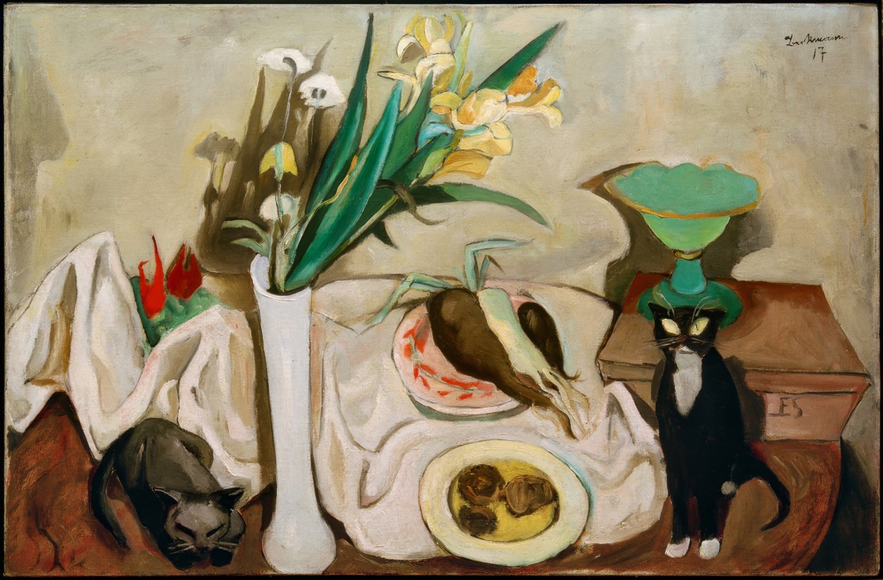 Martwa natura z kotami autorstwa Max Beckmann