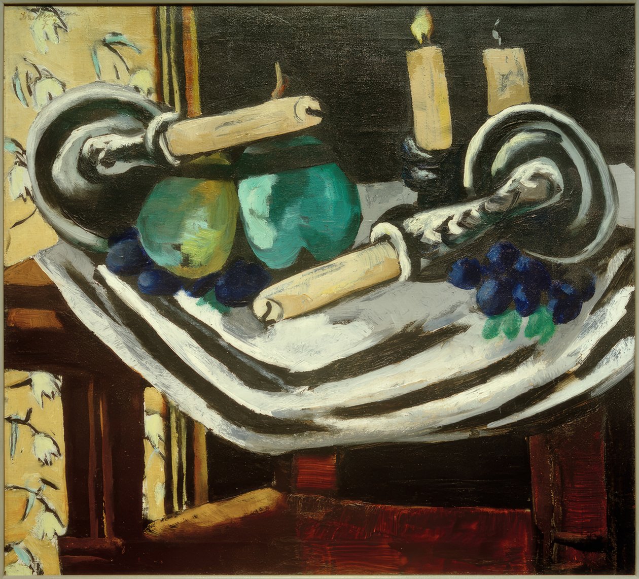 Martwa natura z przewróconymi świecami autorstwa Max Beckmann