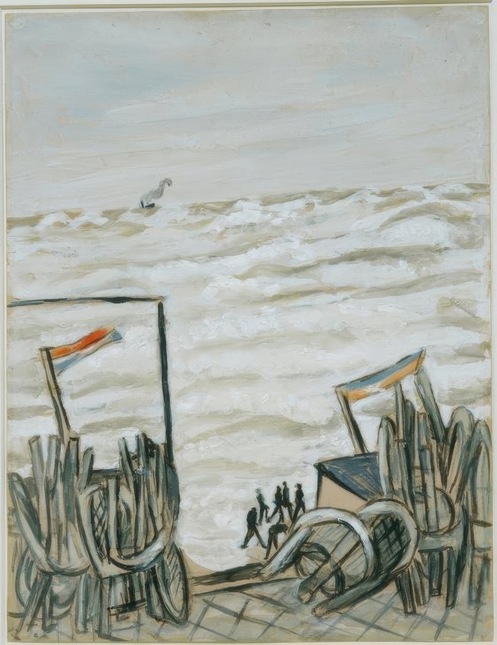 Plaża podczas przypływu? autorstwa Max Beckmann