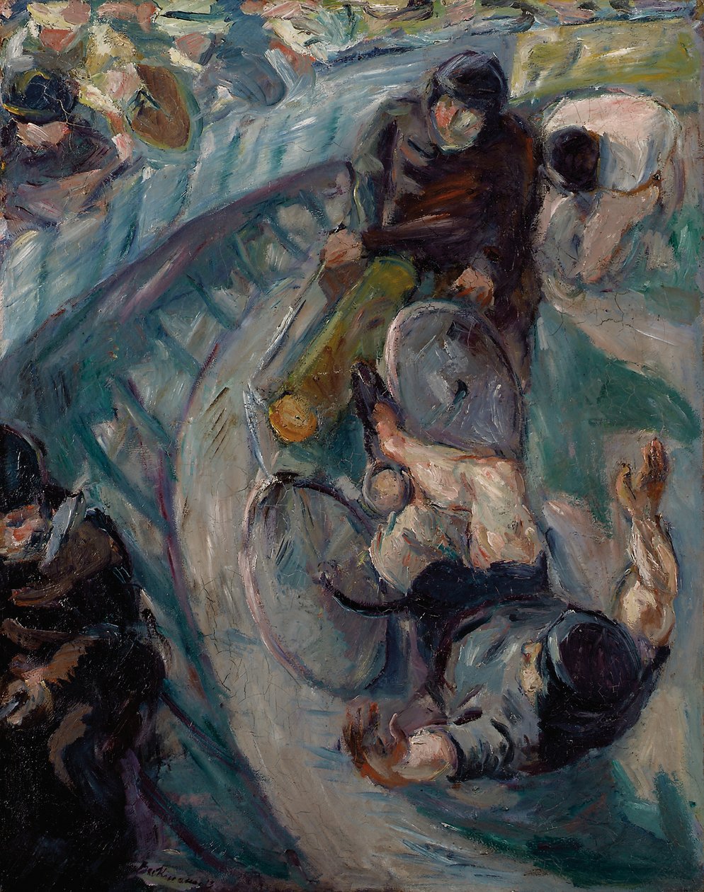 Spadający zawodnik autorstwa Max Beckmann