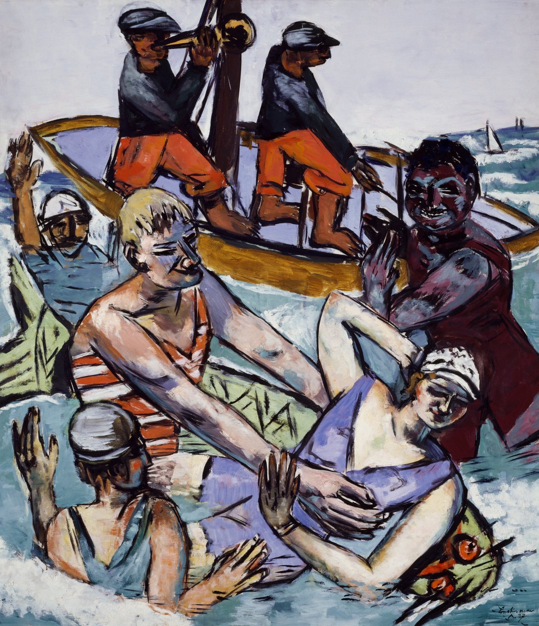 Pływanie w sierpniu autorstwa Max Beckmann