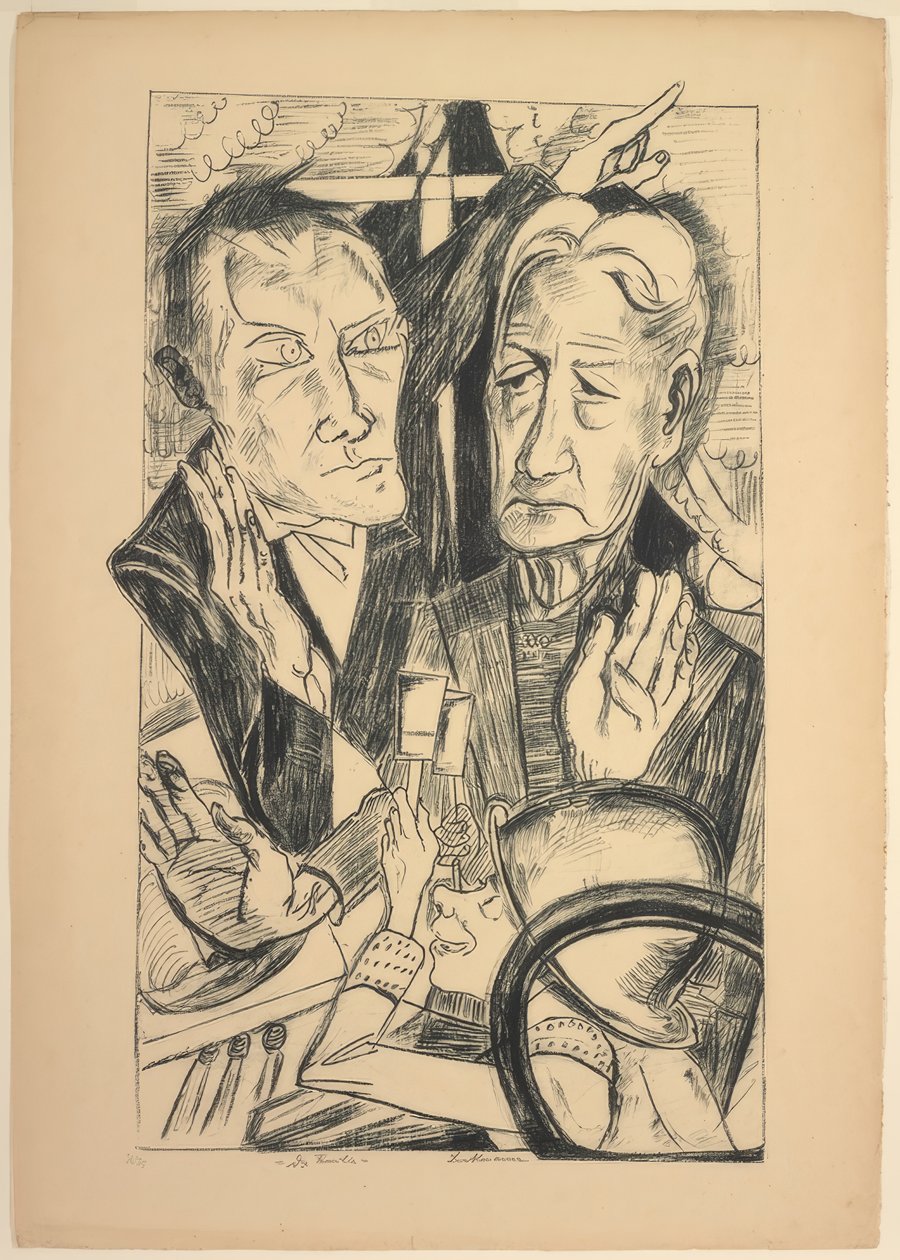 Rodzina, płyta jedenasta z Die Hölle autorstwa Max Beckmann