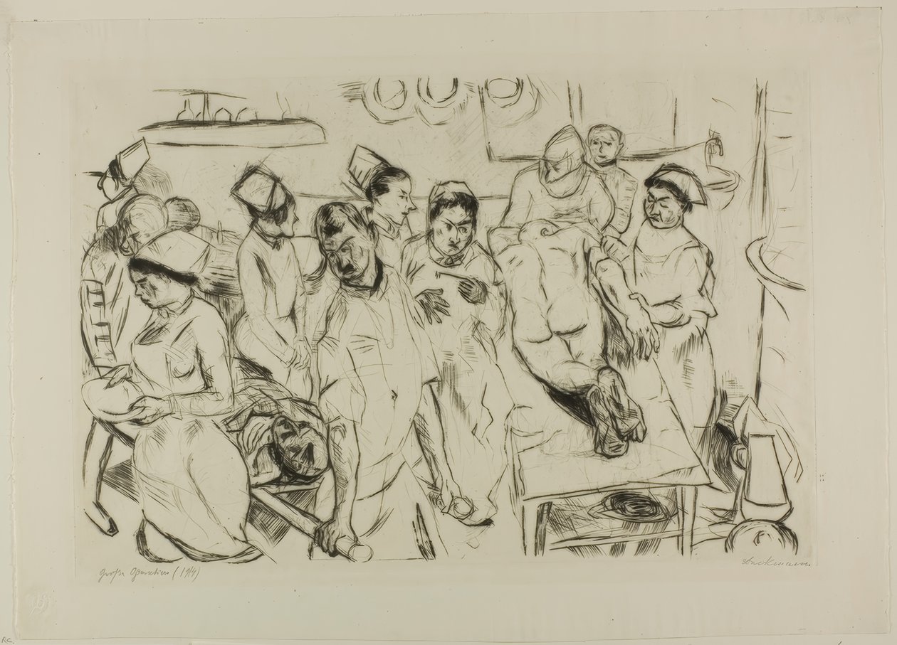 Wielka Operacja, płyta osiemnasta z Gesichter autorstwa Max Beckmann