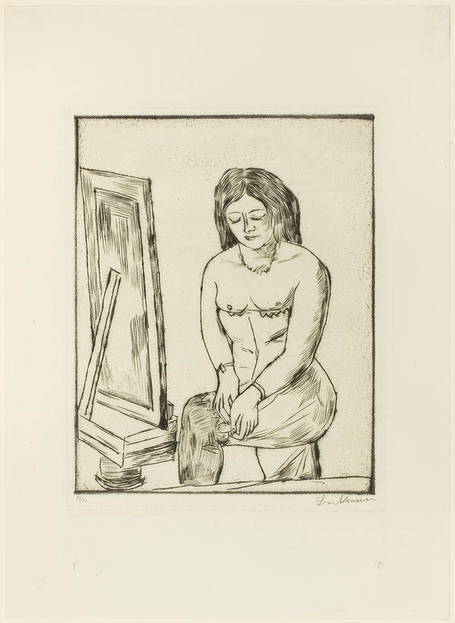 Toaleta (przed lustrem) autorstwa Max Beckmann