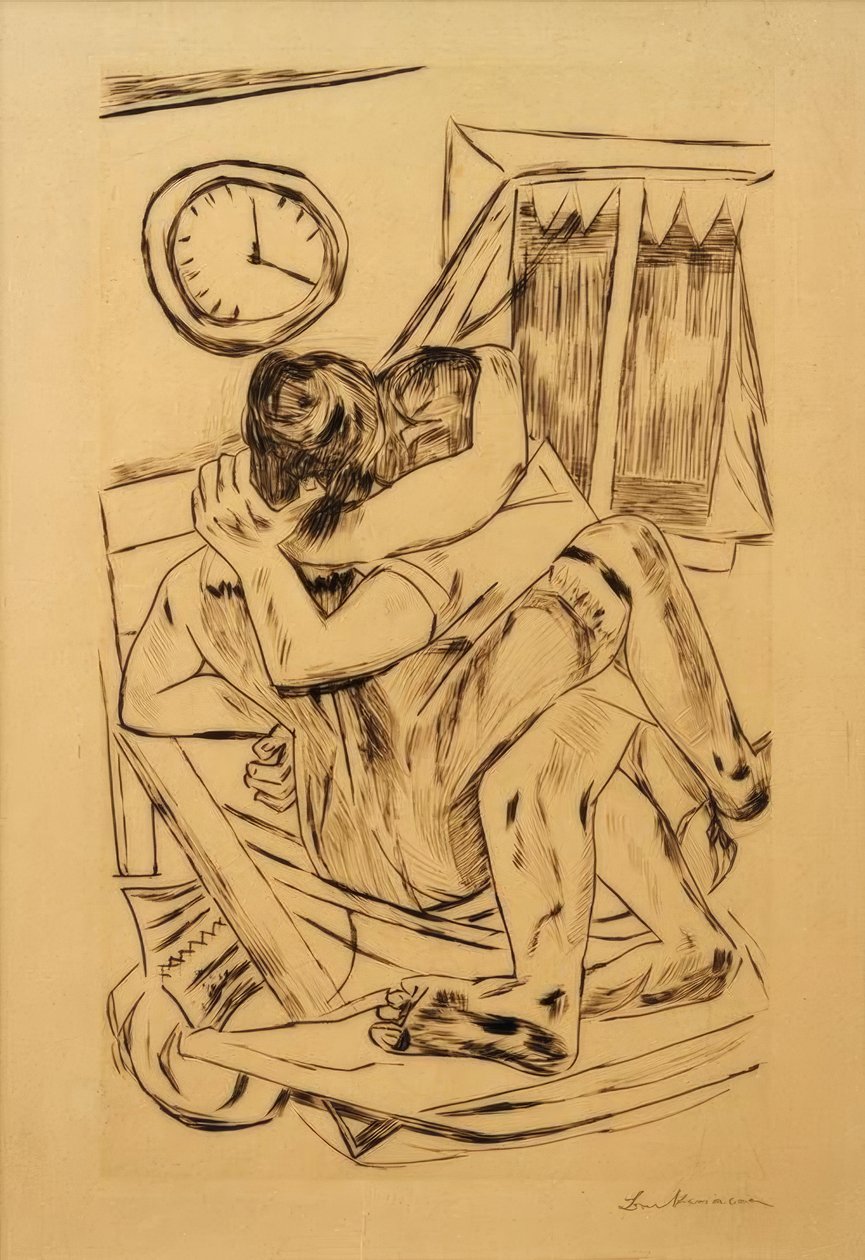 Uścisk autorstwa Max Beckmann