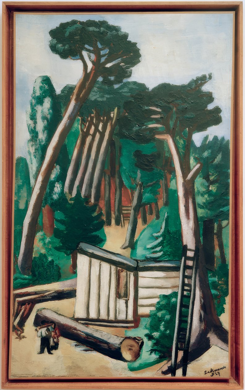Leśny krajobraz z drwalami autorstwa Max Beckmann