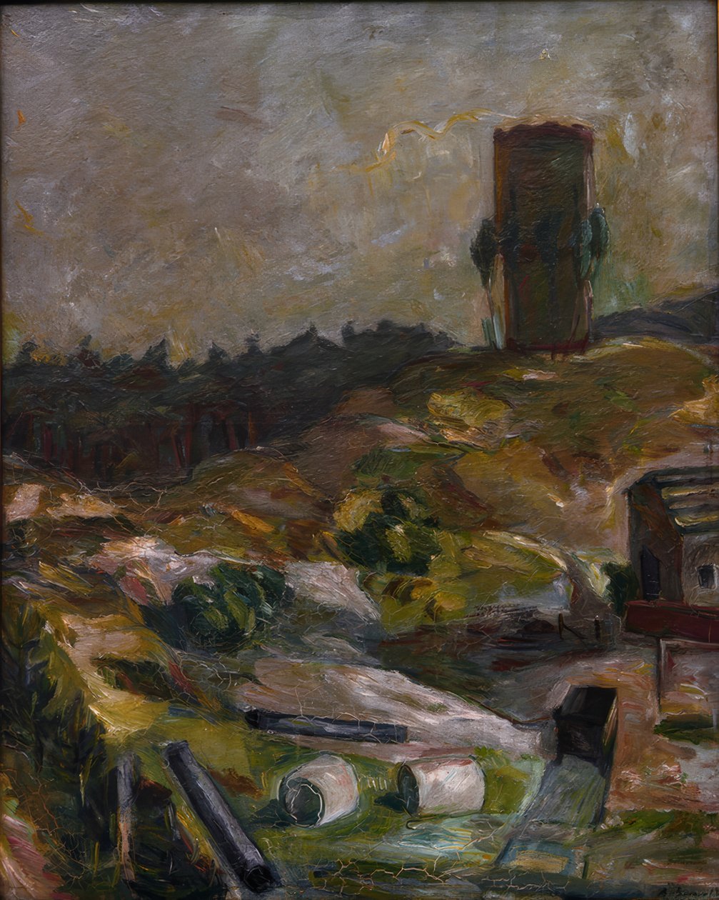 Wieża ciśnień w Hermsdorf autorstwa Max Beckmann